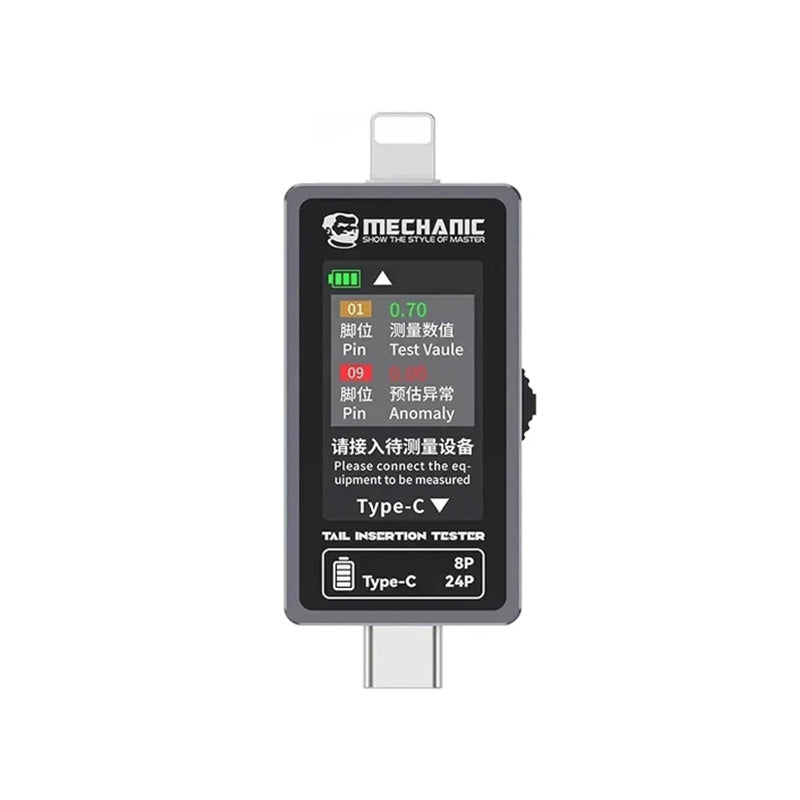 Mechanic T-824 Audio Detections for iPhone Lightning and Androids Type C Ports Devices