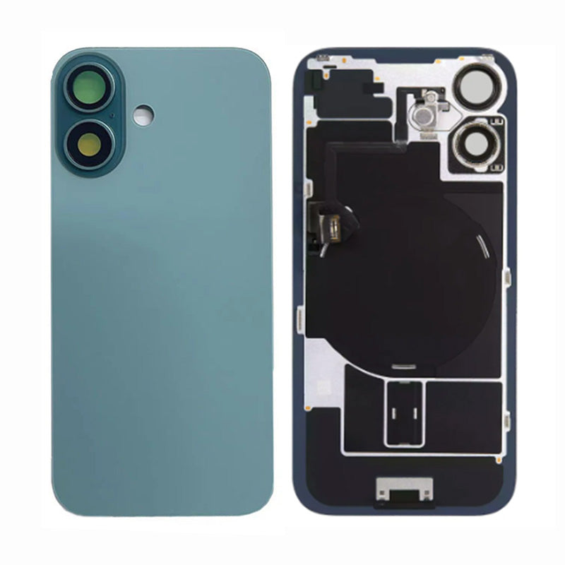 Back Panel with Wireless Charging Flex Teal for iPhone 16Plus (Best Quality)