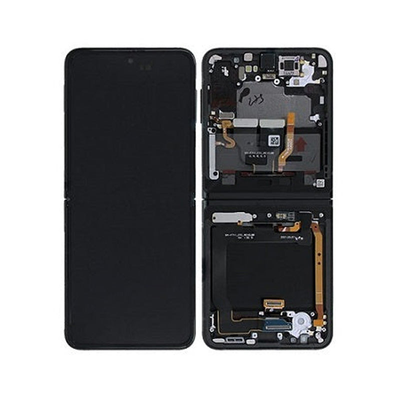 SAMSUNG Z FLIP 3 5G F711 INNER OLED SCREEN BLACK GH82-26273C (SERVICE PACK)