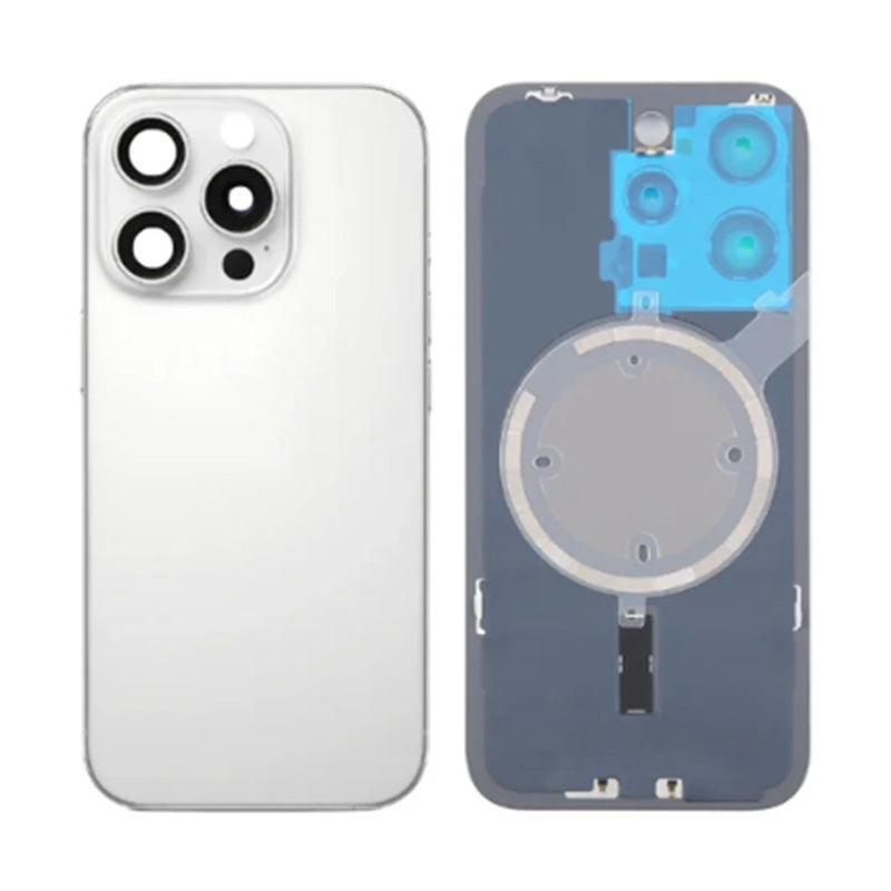Back Panel with Magnet White No Logo for iPhone 16Pro Max (Aftermarket Premium)