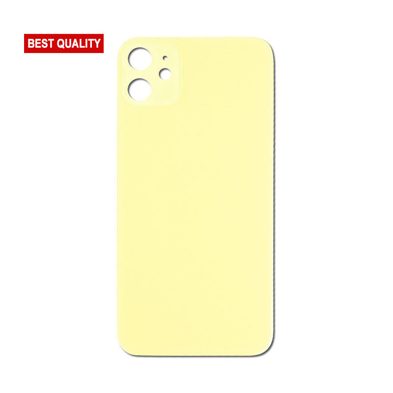 Back Glass Yellow No Logo for iPhone 11 (Best Aftermarket)