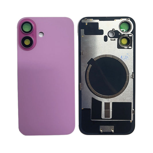 Back Panel with Magnet Pink No Logo for iPhone 16 (Aftermarket Premium)