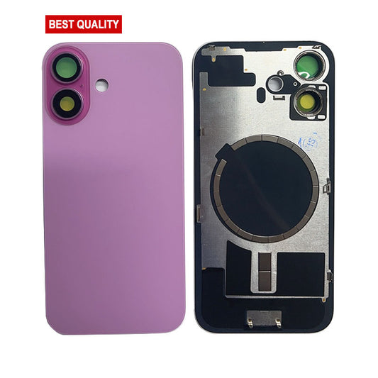 Back Panel with Magnet Pink No Logo for iPhone 16 (Best Aftermarket)