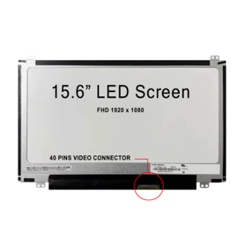 Laptop 15.6" Slim 40Pins Socket LED HD 1366x768 Screen Display Panel With Top and Bottom Brackets NT156WHM-T00