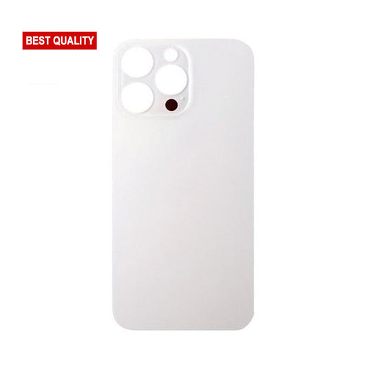 Back Glass White No Logo for iPhone 14Pro (Best Aftermarket)