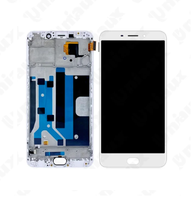 OPPO R9PLUS SCREEN WITH FRAME WHITE (AFTERMARKET)