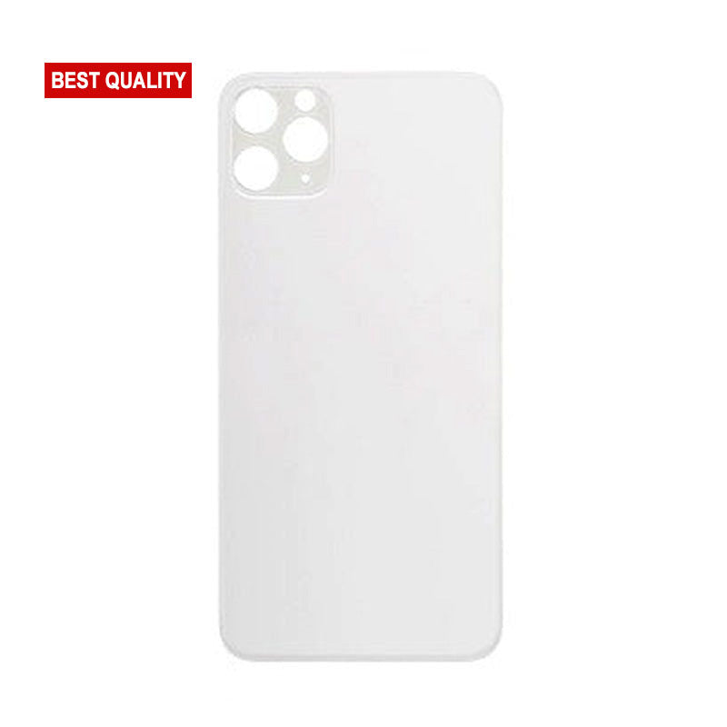 Back Glass White No Logo for iPhone 11Pro Max (Best Aftermarket)