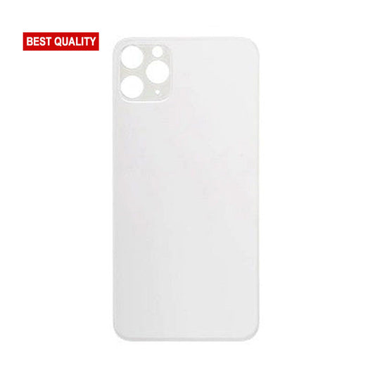 Back Glass White No Logo for iPhone 11Pro Max (Best Aftermarket)