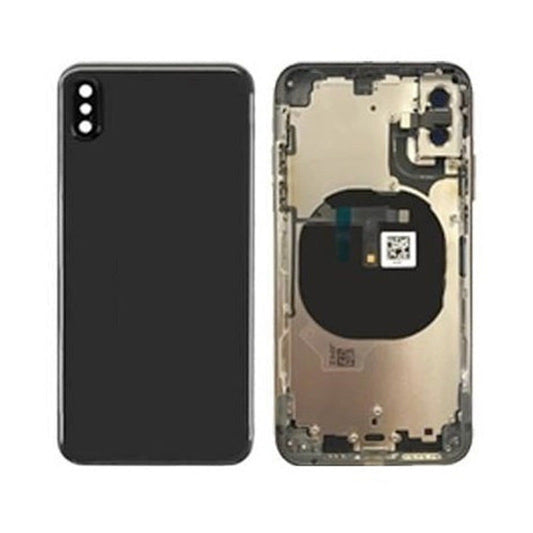 Back Housing With Volume Power Flex Black No Logo for iPhone Xs